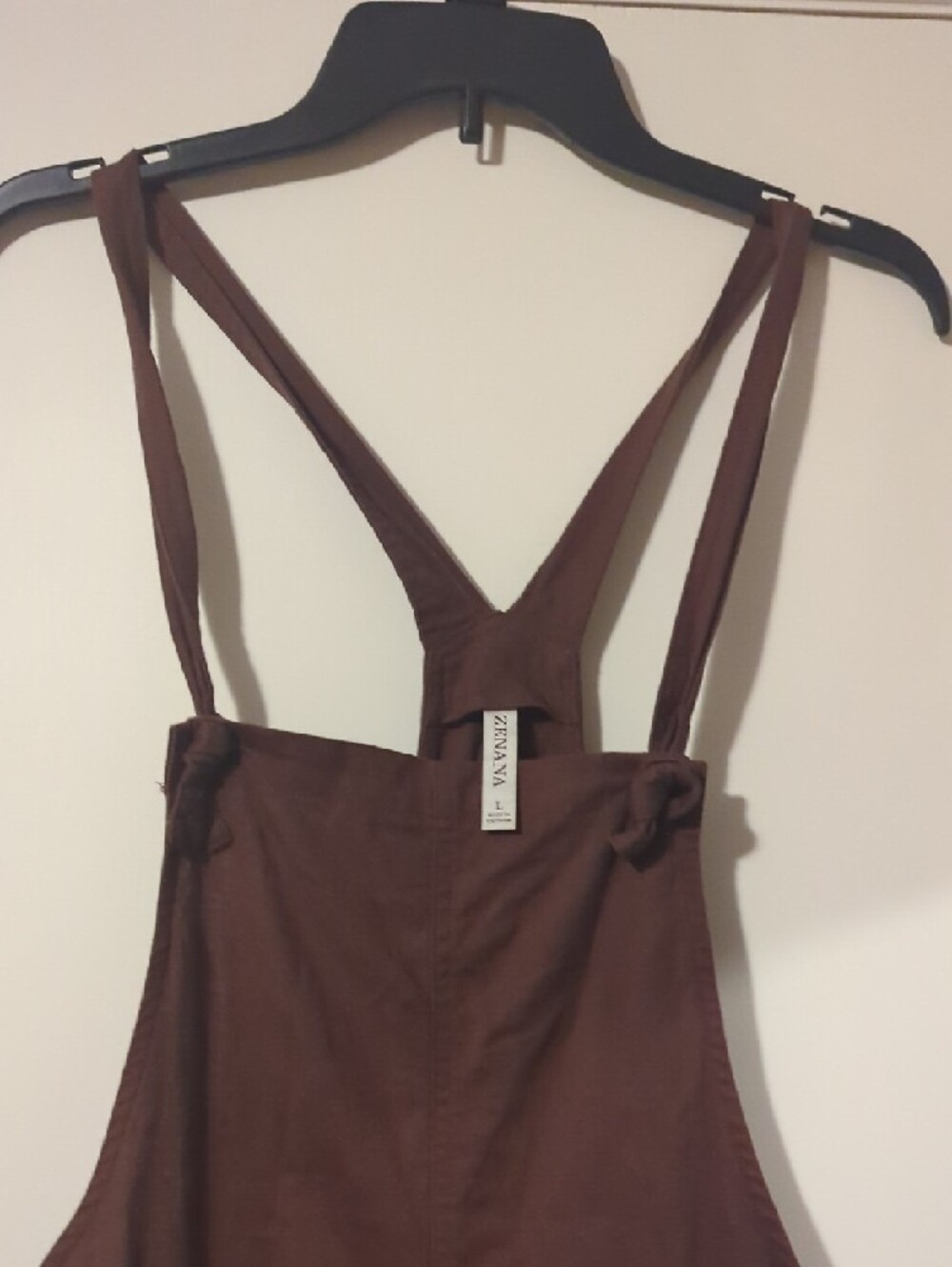 Zenana Outfitters Brown Wide-Leg Jumpsuit with Pockets - Picture 2 of 2